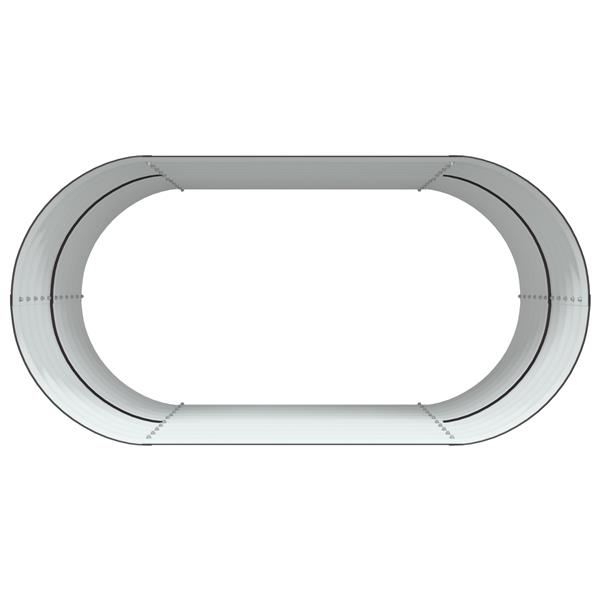 Grote foto vidaxl verhoogde plantenbak bruin 160 x 80 x 81 cm staal tuin en terras overige tuin en terras