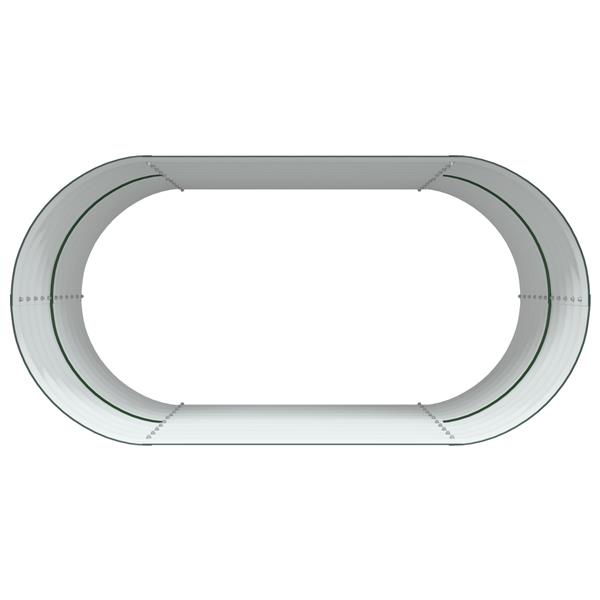 Grote foto vidaxl verhoogde plantenbak groen 160 x 80 x 81 cm staal tuin en terras overige tuin en terras