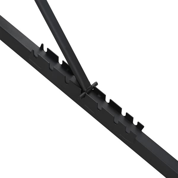 Grote foto vidaxl gewichtbank zwart 131 x 41 x 110 cm gepoedercoat staal sport en fitness fitness