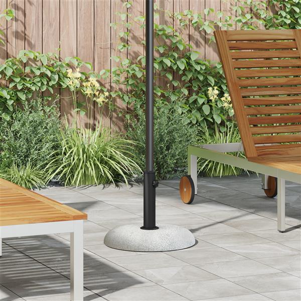 Grote foto vidaxl parasolvoet lichtgrijs grijs 45 x 45 x 40 cm beton en metaal tuin en terras overige tuin en terras