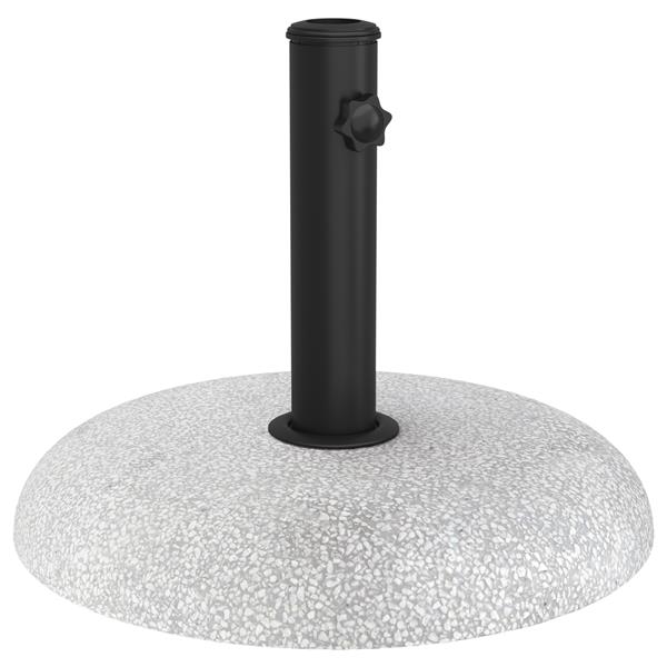 Grote foto vidaxl parasolvoet lichtgrijs grijs 45 x 45 x 40 cm beton en metaal tuin en terras overige tuin en terras