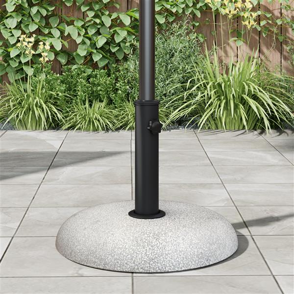 Grote foto vidaxl parasolvoet lichtgrijs grijs 45 x 45 x 40 cm beton en metaal tuin en terras overige tuin en terras