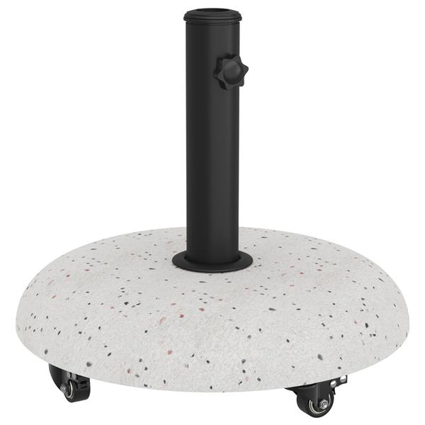 Grote foto vidaxl parasolvoet wit en zwart 45 x 45 x 40 cm beton en metaal tuin en terras overige tuin en terras