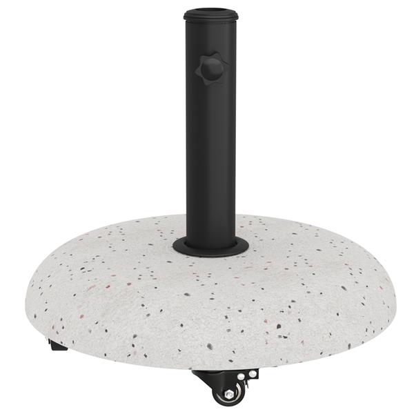 Grote foto vidaxl parasolvoet wit en zwart 45 x 45 x 40 cm beton en metaal tuin en terras overige tuin en terras
