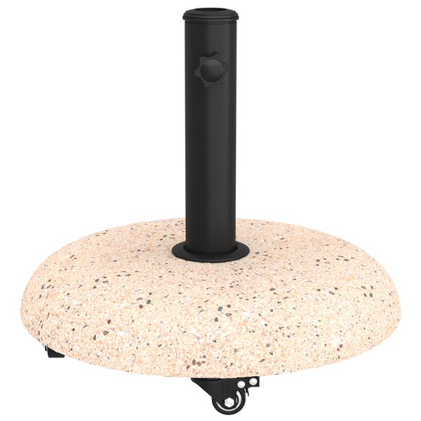 Grote foto vidaxl parasolvoet geel en zwart 45 x 45 x 40 cm beton en metaal tuin en terras overige tuin en terras