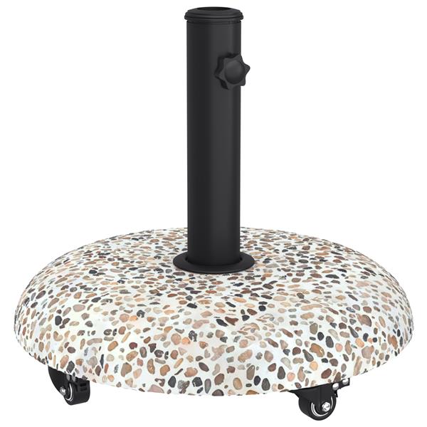 Grote foto vidaxl parasolvoet multikleur en zwart 45 x 45 x 40 cm beton en metaal tuin en terras overige tuin en terras