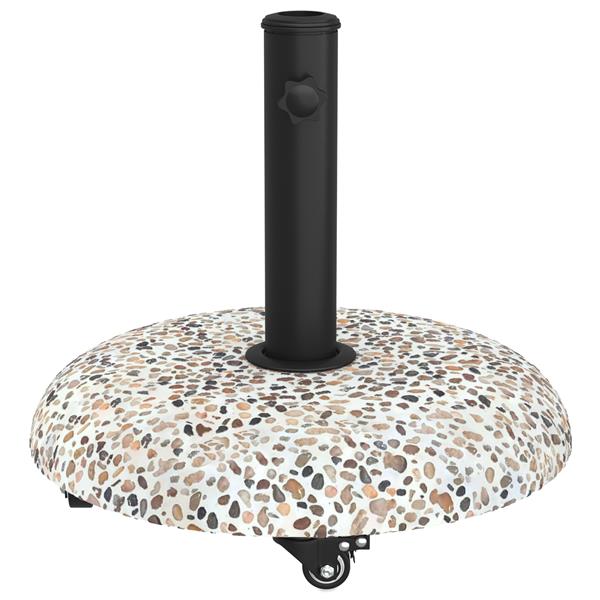 Grote foto vidaxl parasolvoet multikleur en zwart 45 x 45 x 40 cm beton en metaal tuin en terras overige tuin en terras