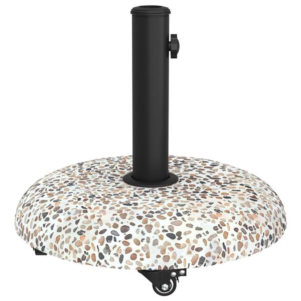Grote foto vidaxl parasolvoet multikleur en zwart 45 x 45 x 40 cm beton en metaal tuin en terras overige tuin en terras