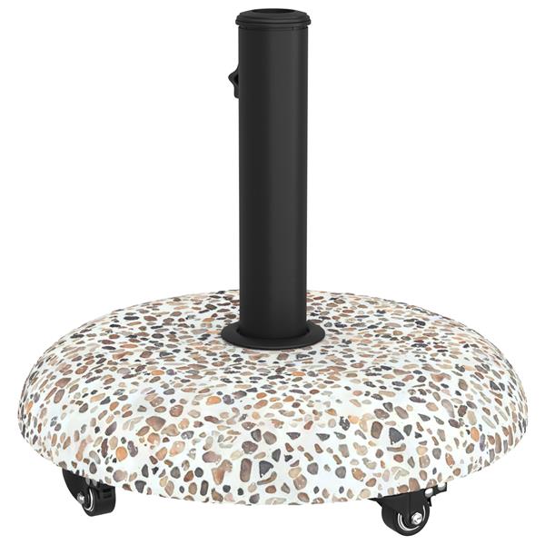 Grote foto vidaxl parasolvoet multikleur en zwart 45 x 45 x 40 cm beton en metaal tuin en terras overige tuin en terras