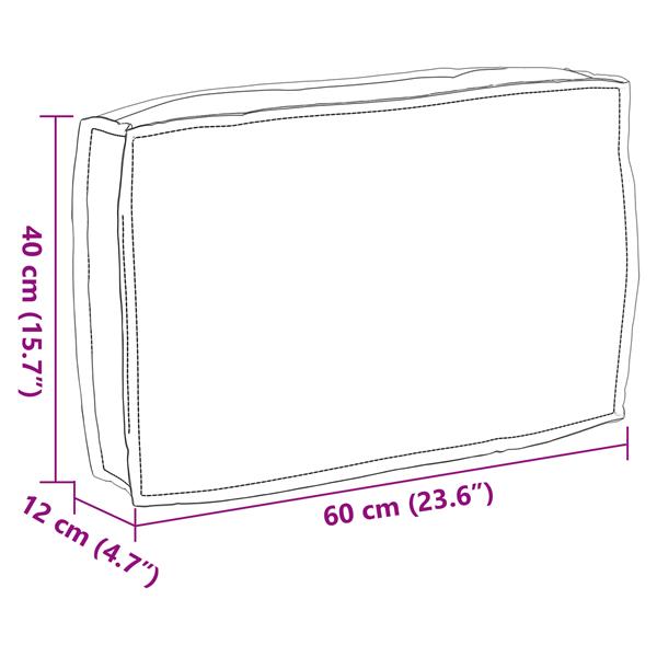 Grote foto vidaxl palletkussen voor rugleuning koningsblauw 60 x 40 x 12 cm huis en inrichting woningdecoratie