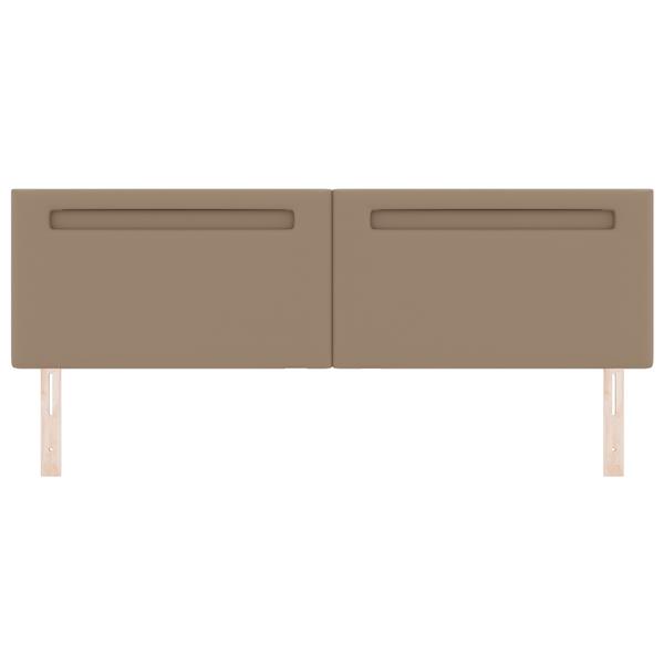 Grote foto vidaxl hoofdbord met led striplichten cappuccino 180 cm pvc antiek en kunst stoelen en banken