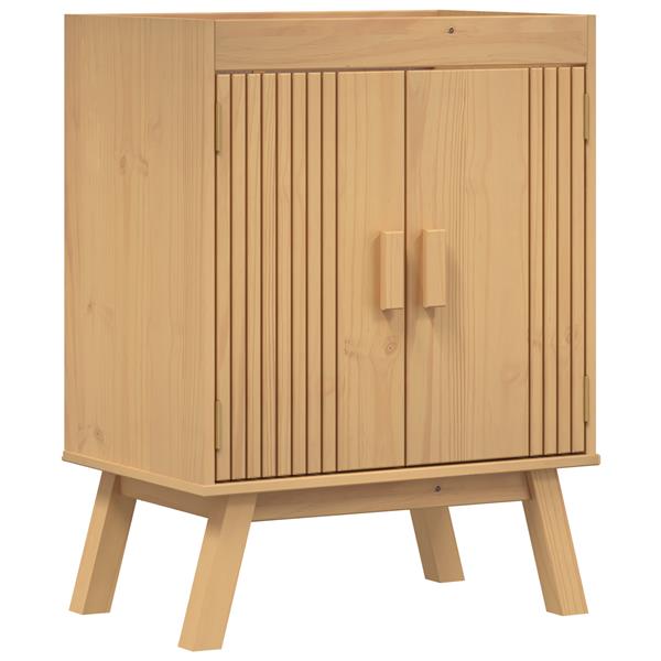 Grote foto vidaxl wastafel onderkast met plank olden bruin 114 x 43 x 73.5 cm huis en inrichting complete badkamers