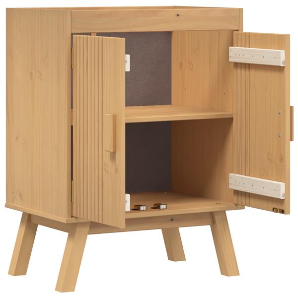 Grote foto vidaxl wastafel onderkast met plank olden bruin 114 x 43 x 73.5 cm huis en inrichting complete badkamers