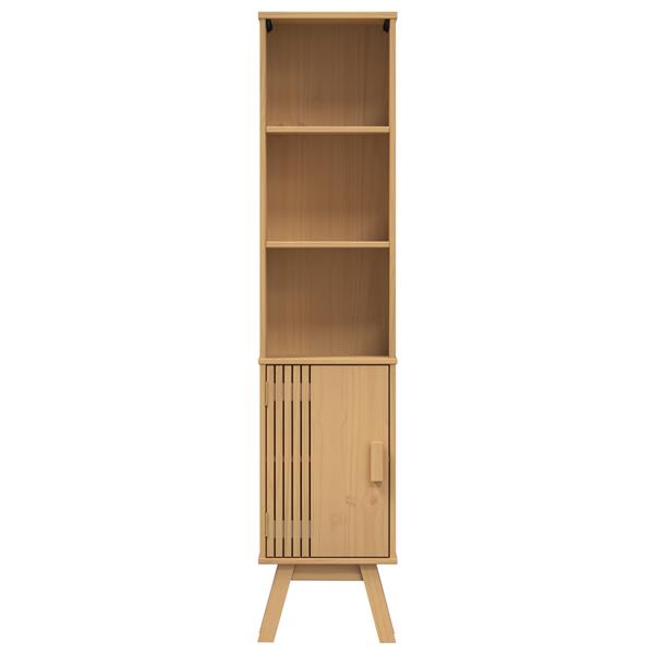 Grote foto vidaxl badkamer kast olden bruin 35 x 30 x 159 cm massief grenenhout huis en inrichting complete badkamers