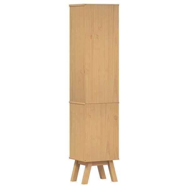 Grote foto vidaxl badkamer kast olden bruin 35 x 30 x 159 cm massief grenenhout huis en inrichting complete badkamers