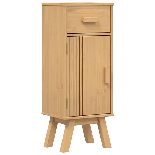 Grote foto vidaxl badkamer kast olden bruin 35 x 30 x 90 cm massief grenenhout huis en inrichting complete badkamers