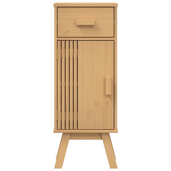 Grote foto vidaxl badkamer kast olden bruin 35 x 30 x 90 cm massief grenenhout huis en inrichting complete badkamers
