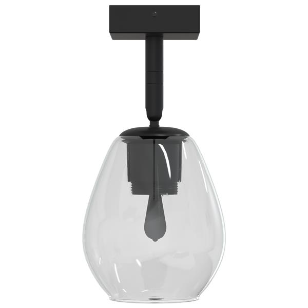 Grote foto vidaxl plafondspot zwart 13 x 13 x 26 cm glas en metaal huis en inrichting overige