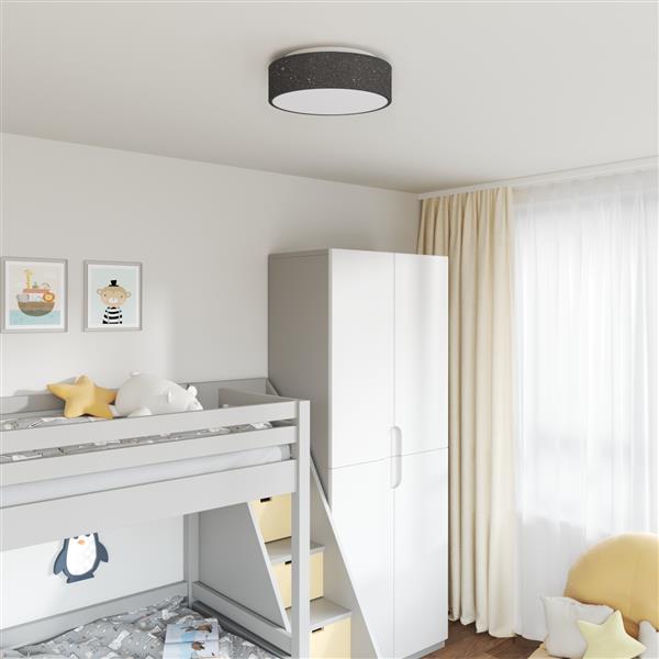 Grote foto vidaxl plafonni re zwart 38 x 13.5 cm stof huis en inrichting overige