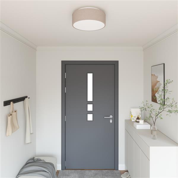 Grote foto vidaxl plafonni re taupe 38 x 13.5 cm stof huis en inrichting overige