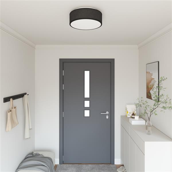 Grote foto vidaxl plafonni re zwart 38 x 13.5 cm stof huis en inrichting overige