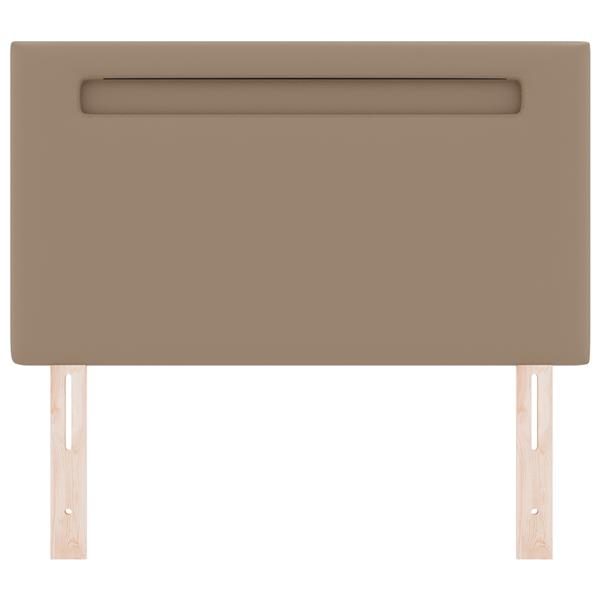 Grote foto vidaxl hoofdbord met led striplichten cappuccino 100 cm pvc antiek en kunst stoelen en banken