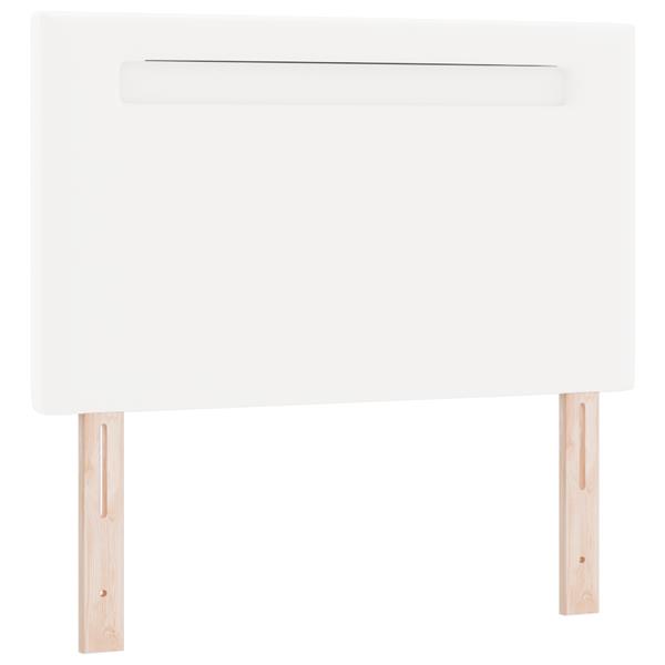 Grote foto vidaxl hoofdbord met led striplichten wandgemonteerd wit 100 cm pvc antiek en kunst stoelen en banken