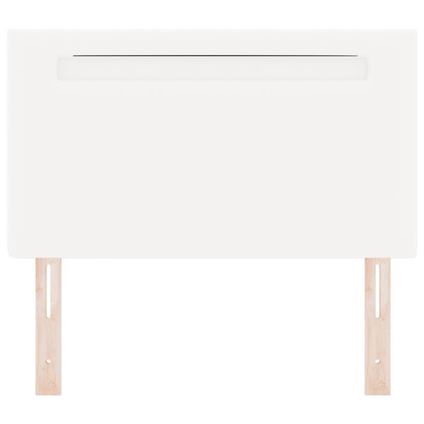 Grote foto vidaxl hoofdbord met led striplichten wandgemonteerd wit 100 cm pvc antiek en kunst stoelen en banken