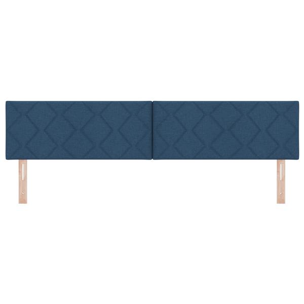 Grote foto vidaxl stoffen hoofdbord geometrisch met hoofdeinde blauw 200 cm stof antiek en kunst stoelen en banken