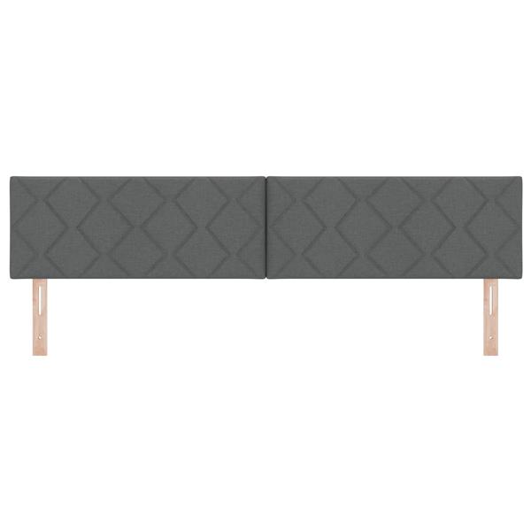 Grote foto vidaxl stoffen hoofdbord geometrisch donkergrijs 200 cm stof antiek en kunst stoelen en banken