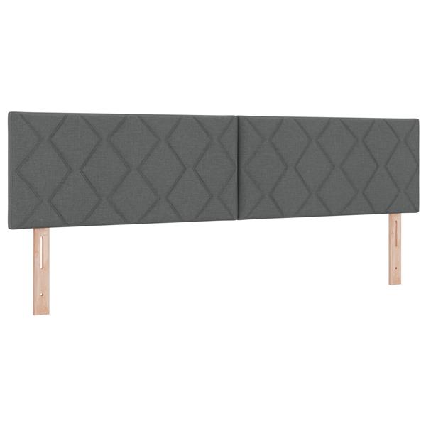 Grote foto vidaxl stoffen hoofdbord geometrisch donkergrijs 180 cm stof antiek en kunst stoelen en banken