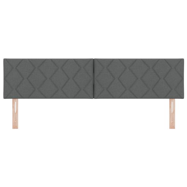Grote foto vidaxl stoffen hoofdbord geometrisch donkergrijs 180 cm stof antiek en kunst stoelen en banken