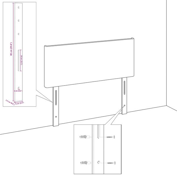 Grote foto vidaxl stoffen hoofdbord geometrisch donkergrijs 160 cm stof antiek en kunst stoelen en banken