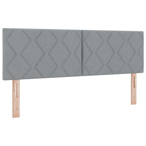 Grote foto vidaxl stoffen hoofdbord geometrisch lichtgrijs 160 cm stof antiek en kunst stoelen en banken