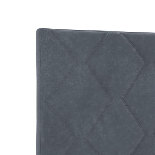 Grote foto vidaxl hoofdbord wandgemonteerd geometrisch donkergrijs 144 cm fluweel antiek en kunst stoelen en banken