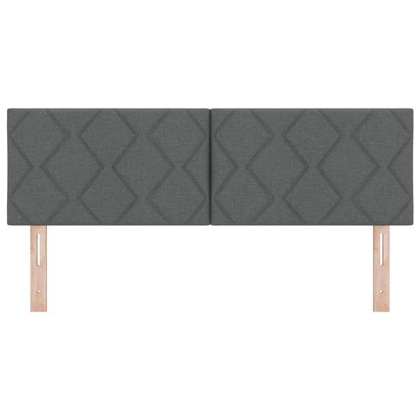 Grote foto vidaxl stoffen hoofdbord geometrisch donkergrijs 144 cm stof antiek en kunst stoelen en banken