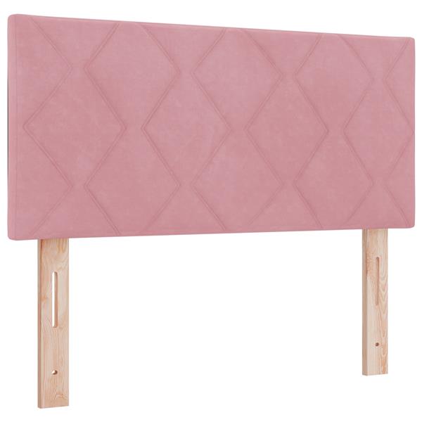 Grote foto vidaxl hoofdbord wandgemonteerd geometrisch roze 100 cm fluweel antiek en kunst stoelen en banken