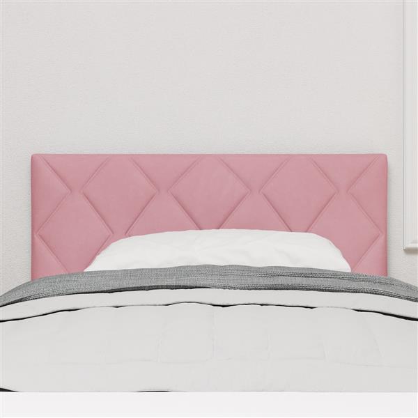 Grote foto vidaxl hoofdbord wandgemonteerd geometrisch roze 100 cm fluweel antiek en kunst stoelen en banken