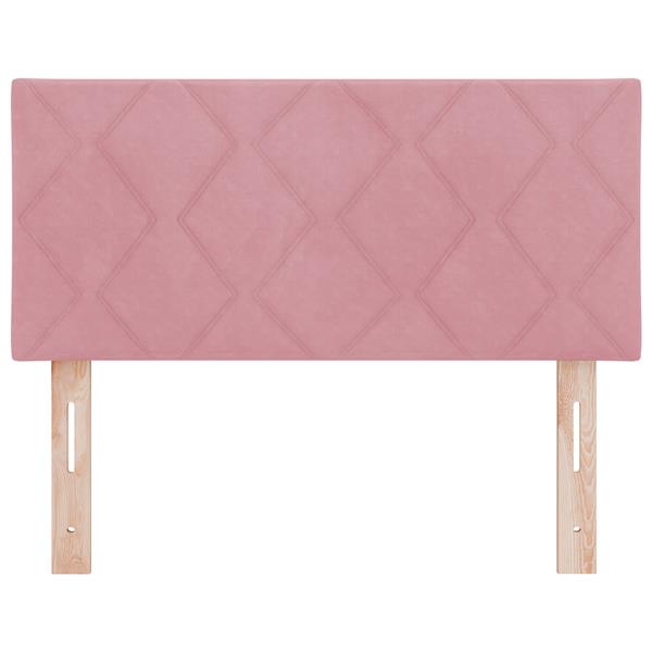 Grote foto vidaxl hoofdbord wandgemonteerd geometrisch roze 100 cm fluweel antiek en kunst stoelen en banken
