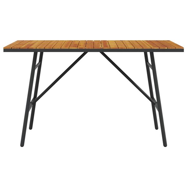 Grote foto vidaxl eettafel bruin 110 x 55 x 62 cm massief acaciahout tuin en terras tuinmeubelen
