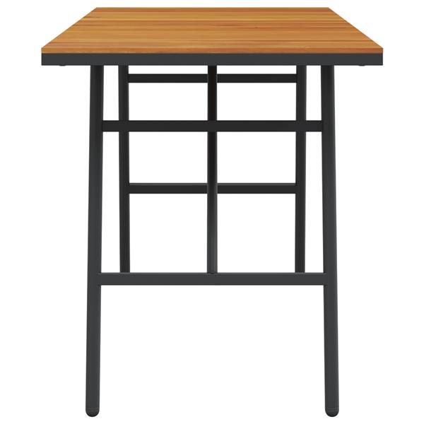 Grote foto vidaxl eettafel bruin 110 x 55 x 62 cm massief acaciahout tuin en terras tuinmeubelen