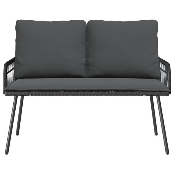 Grote foto vidaxl tuinbank met kussen grijs 114 x 64 x 78cm metaal tuin en terras tuinmeubelen