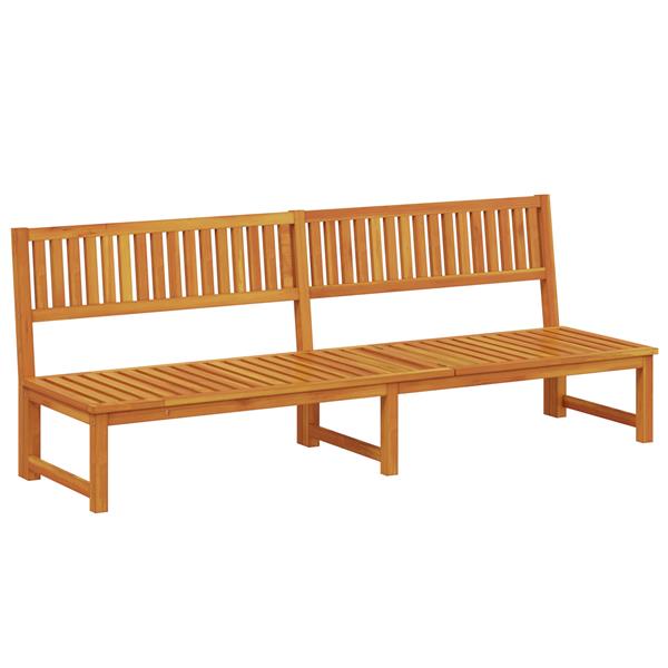 Grote foto vidaxl ligstoel 1 persoon bruin 200 x 57 x 75cm massief acaciahout tuin en terras tuinmeubelen