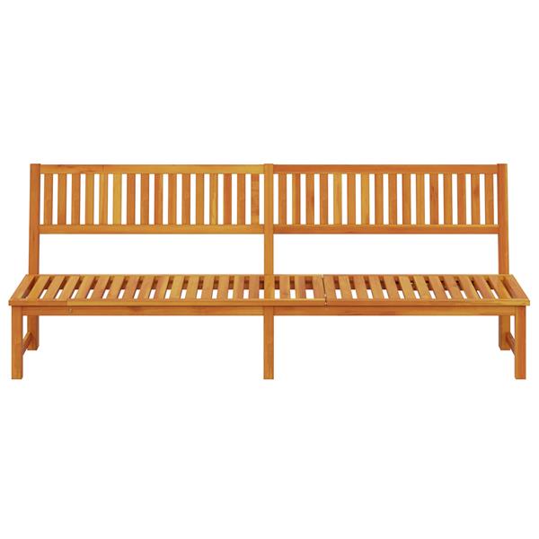 Grote foto vidaxl ligstoel 1 persoon bruin 200 x 57 x 75cm massief acaciahout tuin en terras tuinmeubelen