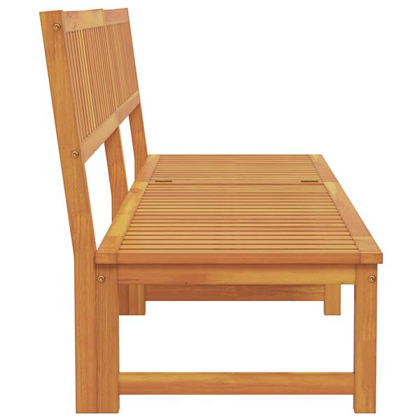 Grote foto vidaxl ligstoel 1 persoon bruin 200 x 57 x 75cm massief acaciahout tuin en terras tuinmeubelen