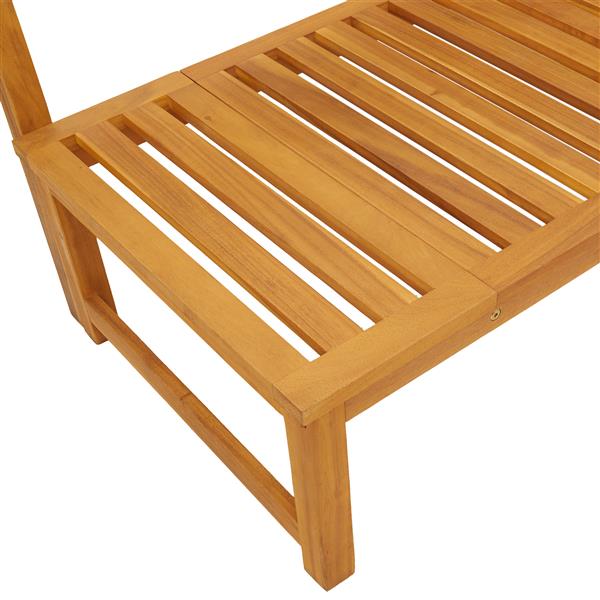 Grote foto vidaxl ligstoel 1 persoon bruin 200 x 57 x 75cm massief acaciahout tuin en terras tuinmeubelen