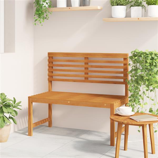 Grote foto vidaxl tuinbank bruin 100 x 50 x 91cm massief acaciahout tuin en terras tuinmeubelen