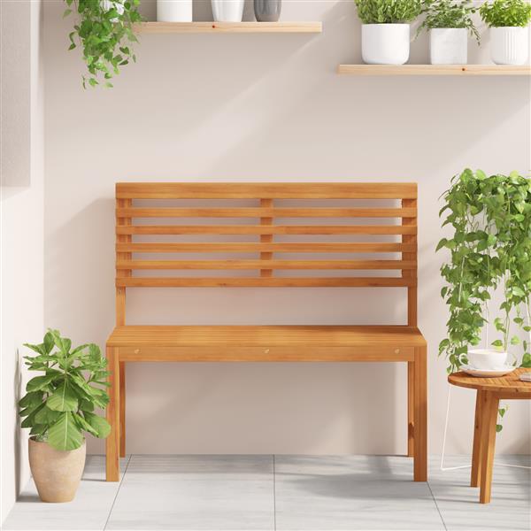 Grote foto vidaxl tuinbank bruin 100 x 50 x 91cm massief acaciahout tuin en terras tuinmeubelen