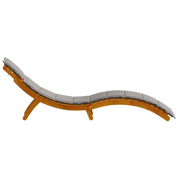 Grote foto vidaxl ligbed 2 persoon 2 pcs grijs 184 x 55 x 64cm massief acaciahout tuin en terras tuinmeubelen