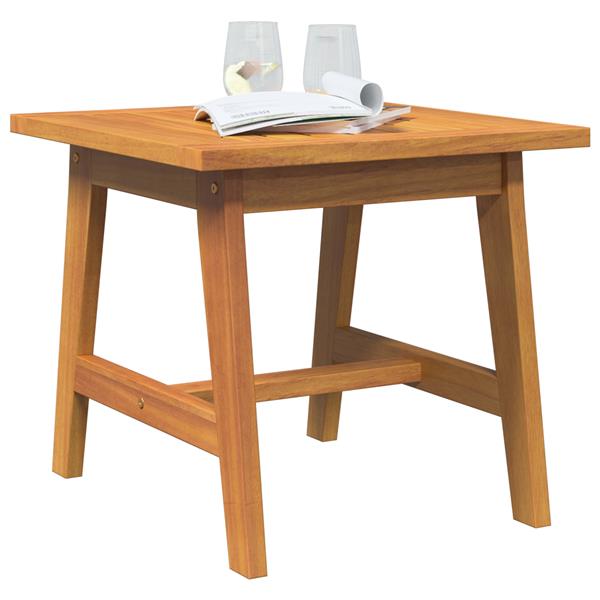 Grote foto vidaxl bijzettafel bruin massief acaciahout tuin en terras tuinmeubelen